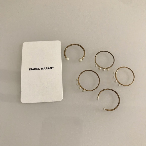 Isabel Marant Jewelry - Isabel Marant Brass & Resin Ring Set